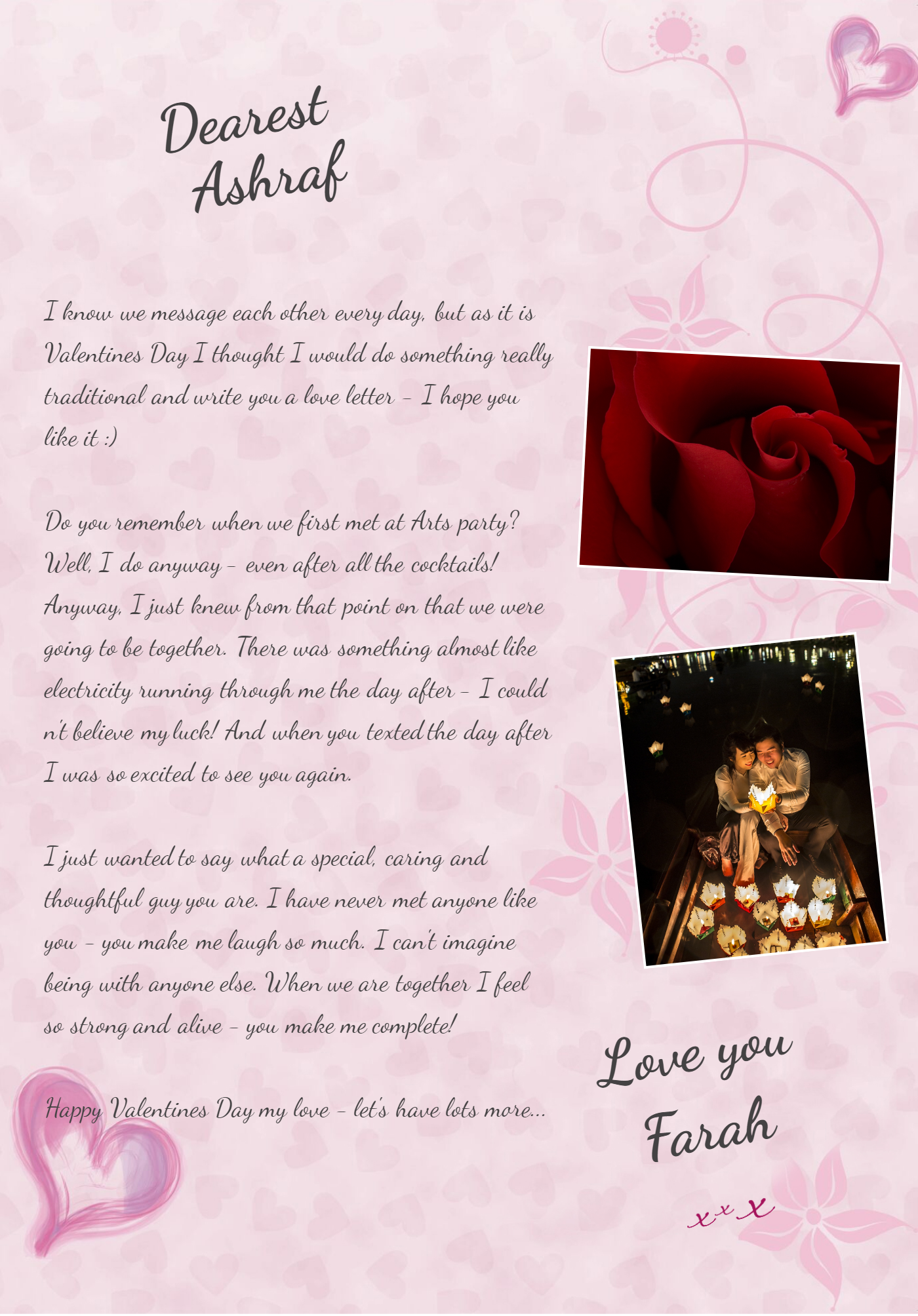 Photo Love Letter Personalised Love Letter Gifts For Him Or Her Send A Love Letter To Your 